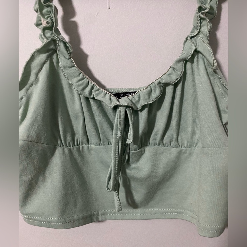 Shein Mint Green Cropped Tank Top - Picture 3 of 6